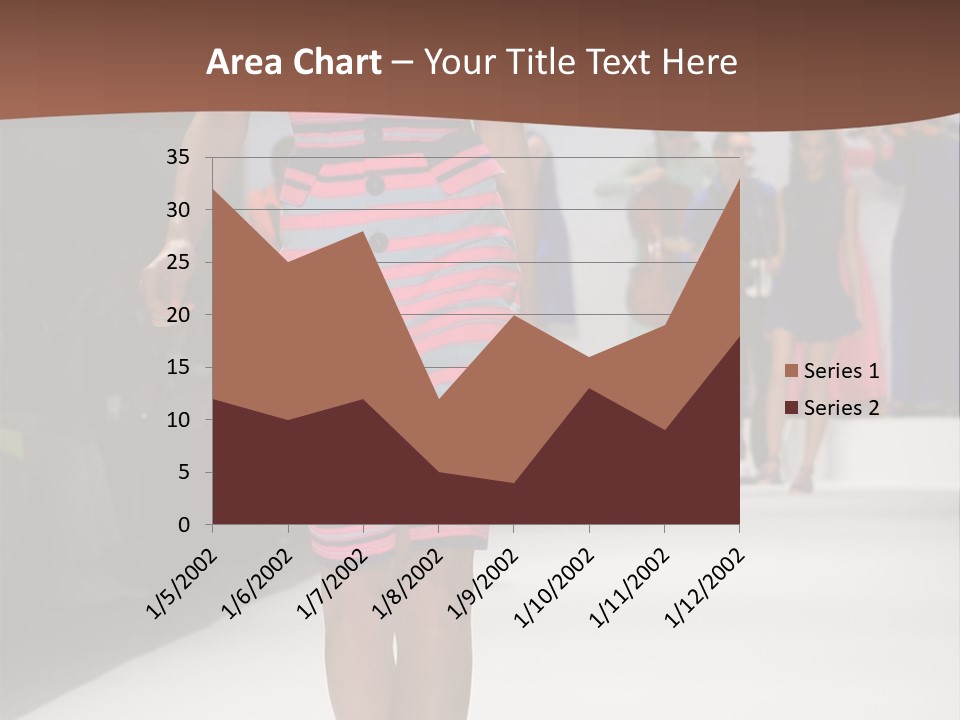 A Woman Walking Down A Runway In A Colorful Dress PowerPoint Template