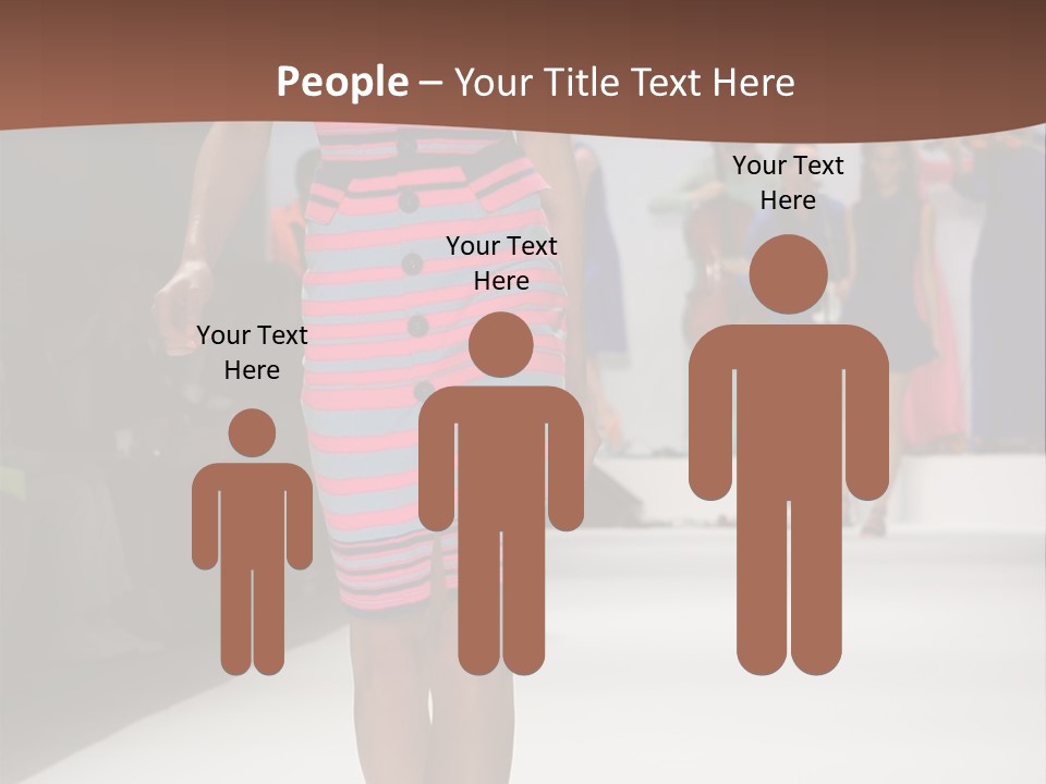 A Woman Walking Down A Runway In A Colorful Dress PowerPoint Template