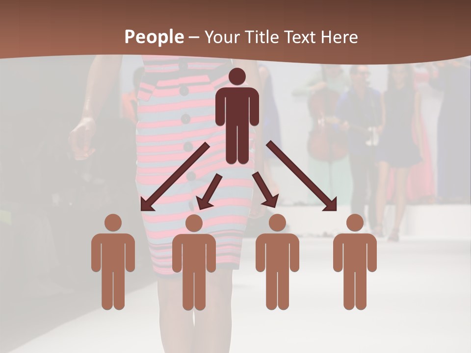 A Woman Walking Down A Runway In A Colorful Dress PowerPoint Template