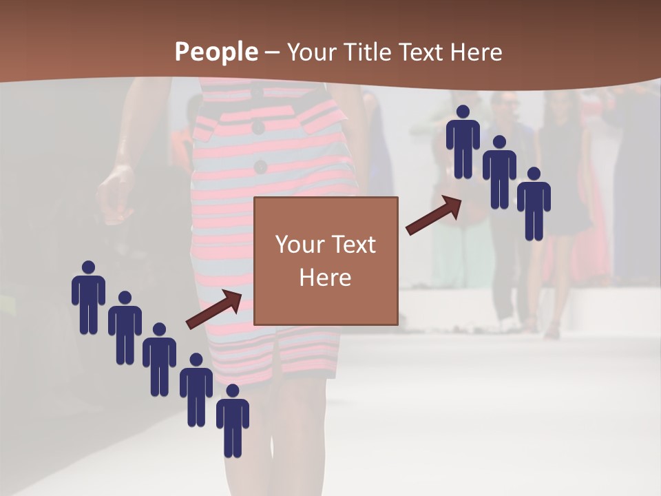 A Woman Walking Down A Runway In A Colorful Dress PowerPoint Template