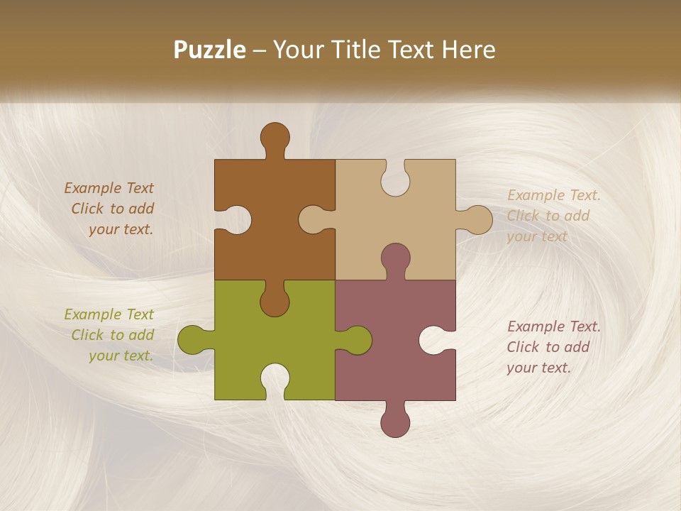 A Pile Of Blonde Hair Powerpoint Template PowerPoint Template