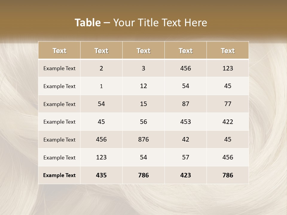 A Pile Of Blonde Hair Powerpoint Template PowerPoint Template