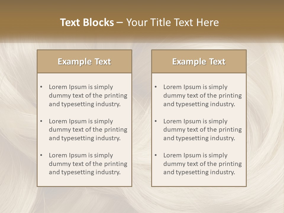A Pile Of Blonde Hair Powerpoint Template PowerPoint Template