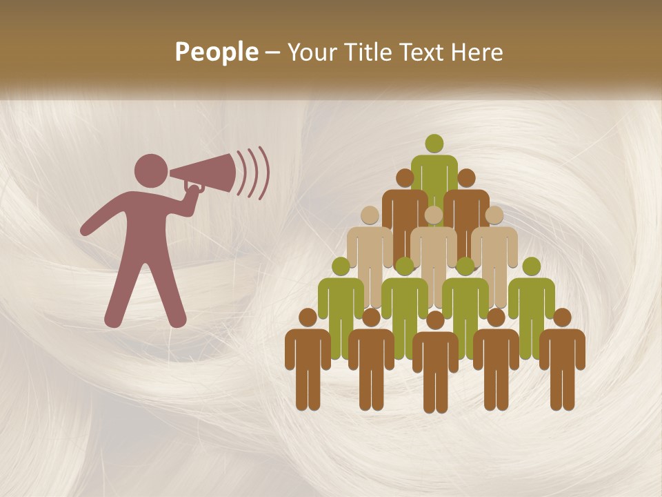 A Pile Of Blonde Hair Powerpoint Template PowerPoint Template