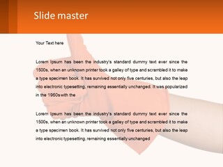 A Person Wearing Orange Gloves Giving A Thumbs Up PowerPoint Template