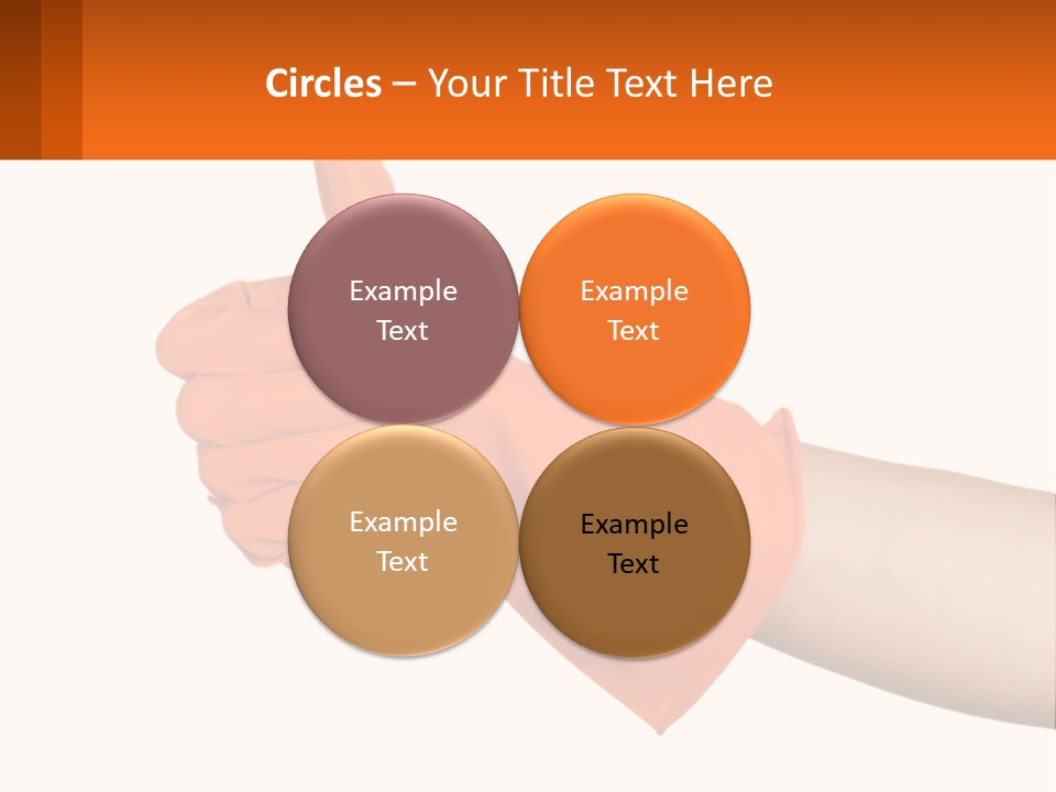 A Person Wearing Orange Gloves Giving A Thumbs Up PowerPoint Template