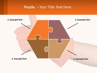 A Person Wearing Orange Gloves Giving A Thumbs Up PowerPoint Template