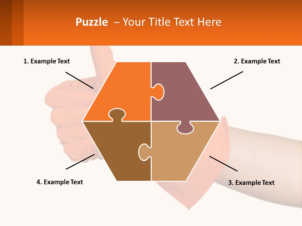 A Person Wearing Orange Gloves Giving A Thumbs Up PowerPoint Template