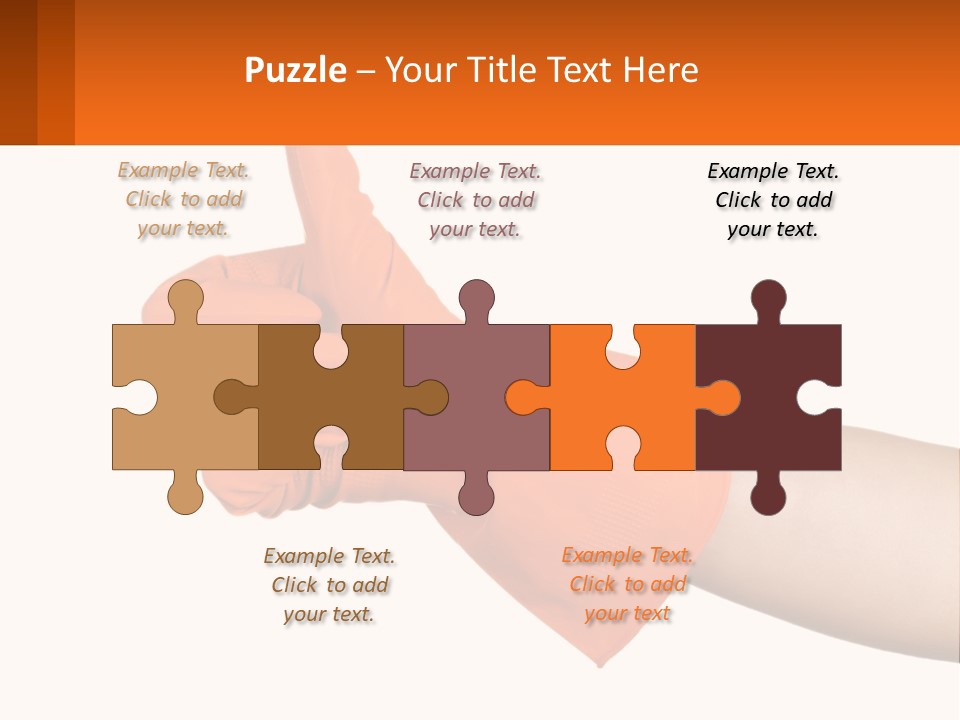 A Person Wearing Orange Gloves Giving A Thumbs Up PowerPoint Template
