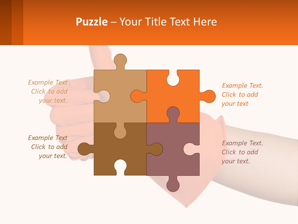 A Person Wearing Orange Gloves Giving A Thumbs Up PowerPoint Template