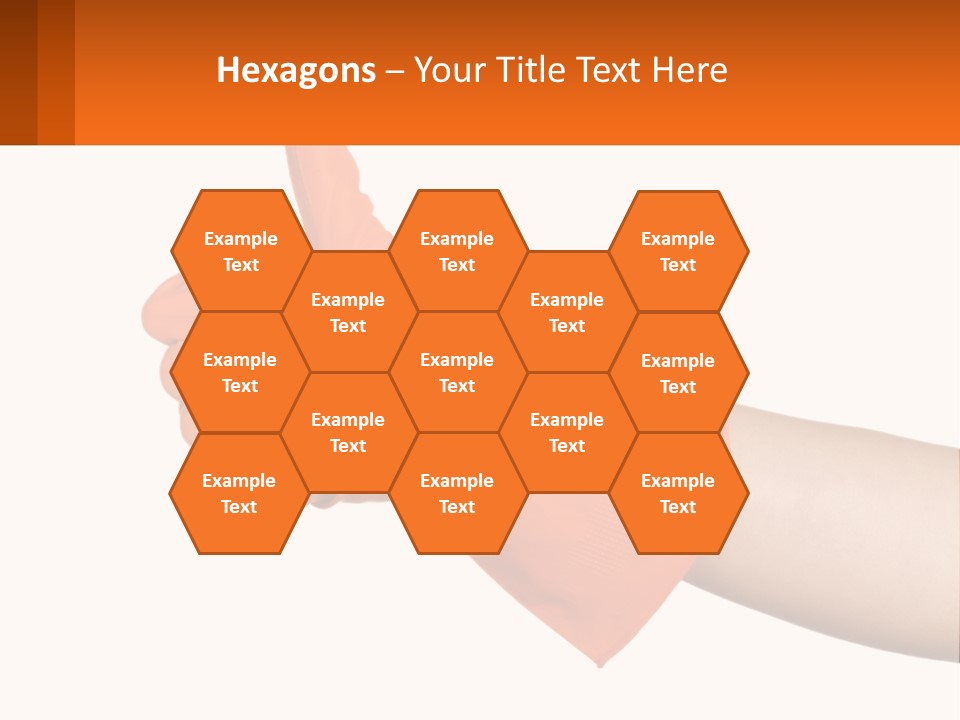 A Person Wearing Orange Gloves Giving A Thumbs Up PowerPoint Template