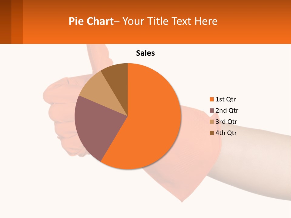 A Person Wearing Orange Gloves Giving A Thumbs Up PowerPoint Template
