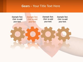 A Person Wearing Orange Gloves Giving A Thumbs Up PowerPoint Template