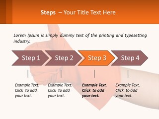 A Person Wearing Orange Gloves Giving A Thumbs Up PowerPoint Template