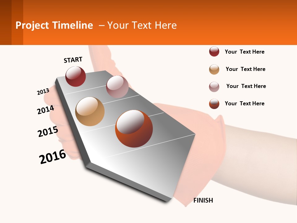 A Person Wearing Orange Gloves Giving A Thumbs Up PowerPoint Template