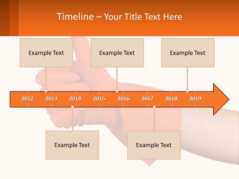 A Person Wearing Orange Gloves Giving A Thumbs Up PowerPoint Template