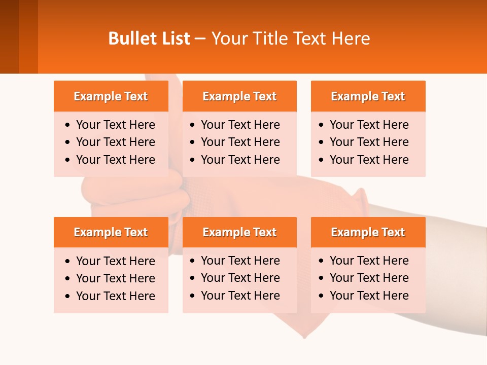 A Person Wearing Orange Gloves Giving A Thumbs Up PowerPoint Template