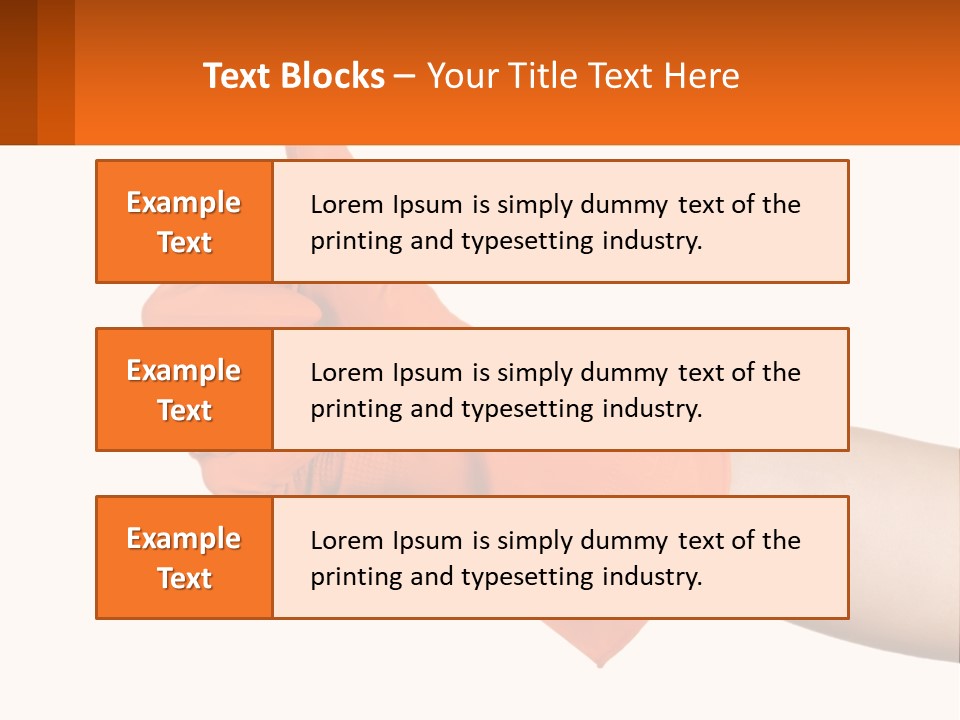 A Person Wearing Orange Gloves Giving A Thumbs Up PowerPoint Template