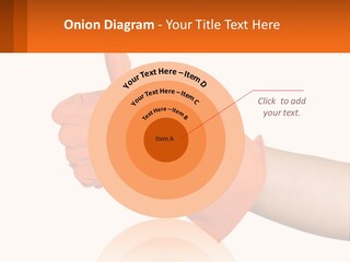 A Person Wearing Orange Gloves Giving A Thumbs Up PowerPoint Template