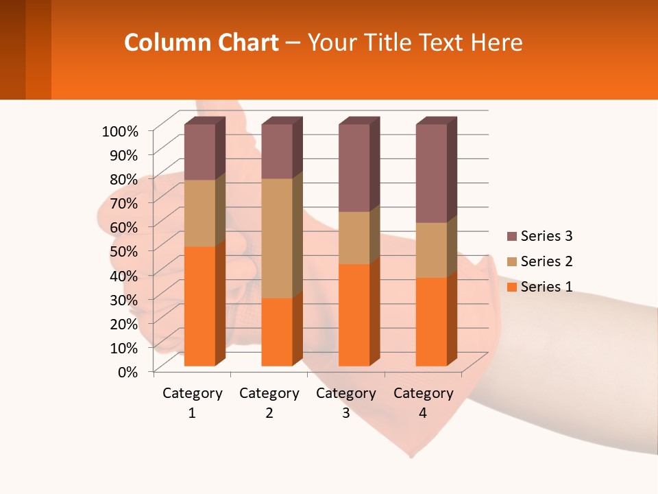 A Person Wearing Orange Gloves Giving A Thumbs Up PowerPoint Template