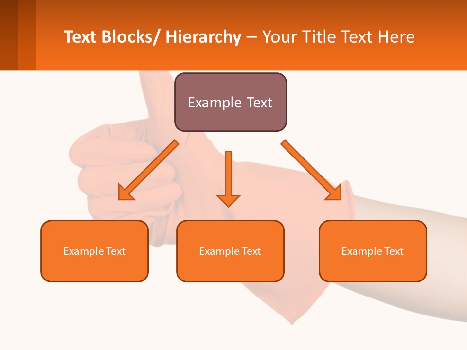 A Person Wearing Orange Gloves Giving A Thumbs Up PowerPoint Template