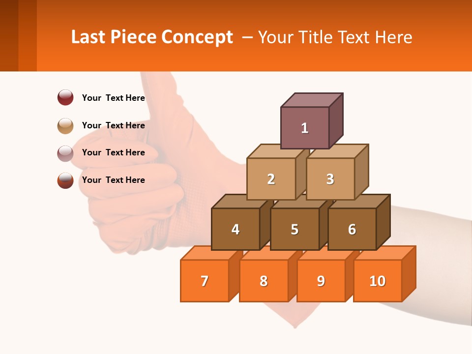 A Person Wearing Orange Gloves Giving A Thumbs Up PowerPoint Template