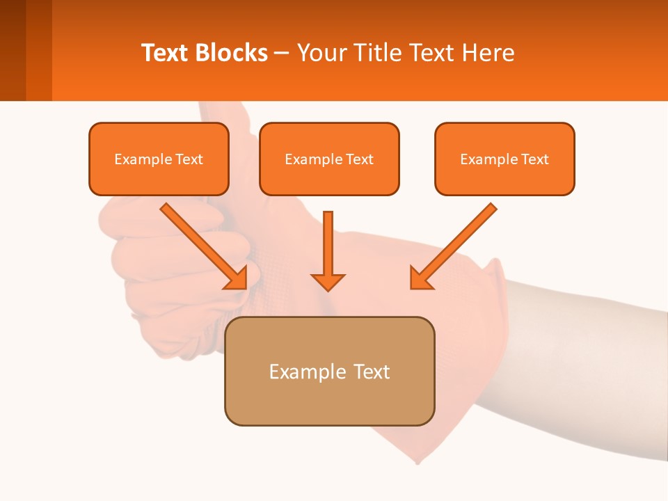 A Person Wearing Orange Gloves Giving A Thumbs Up PowerPoint Template