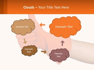A Person Wearing Orange Gloves Giving A Thumbs Up PowerPoint Template