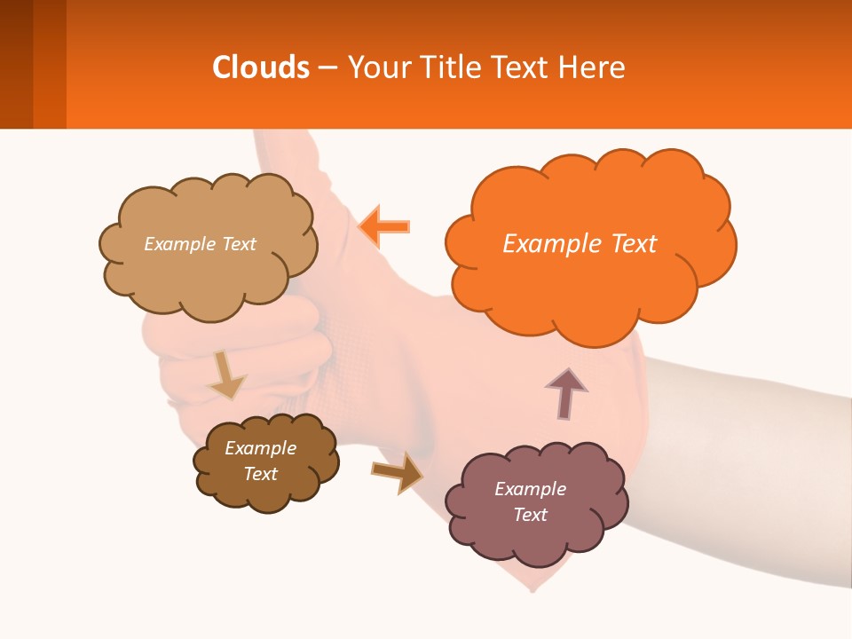A Person Wearing Orange Gloves Giving A Thumbs Up PowerPoint Template
