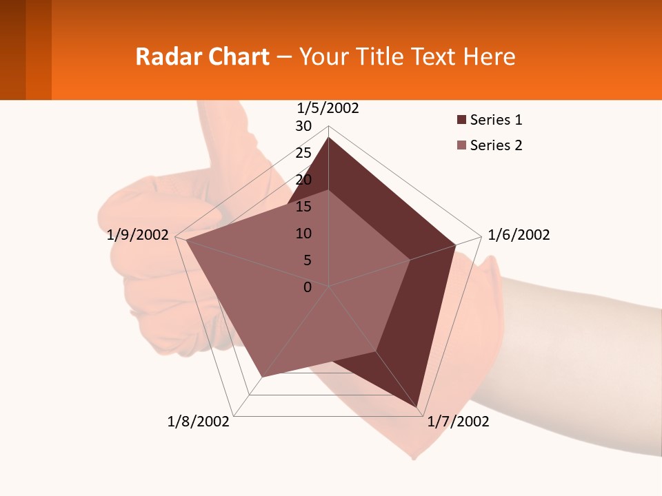 A Person Wearing Orange Gloves Giving A Thumbs Up PowerPoint Template