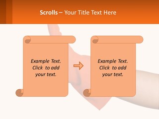 A Person Wearing Orange Gloves Giving A Thumbs Up PowerPoint Template