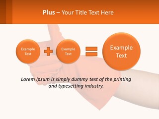 A Person Wearing Orange Gloves Giving A Thumbs Up PowerPoint Template