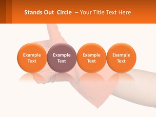 A Person Wearing Orange Gloves Giving A Thumbs Up PowerPoint Template