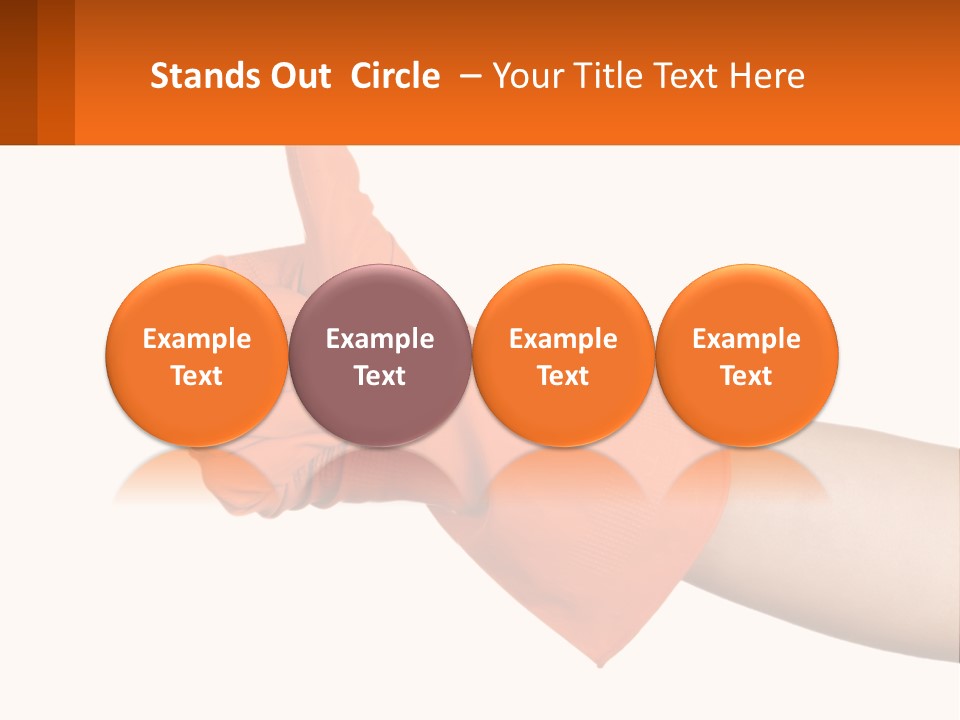 A Person Wearing Orange Gloves Giving A Thumbs Up PowerPoint Template