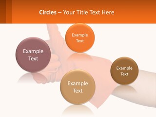 A Person Wearing Orange Gloves Giving A Thumbs Up PowerPoint Template