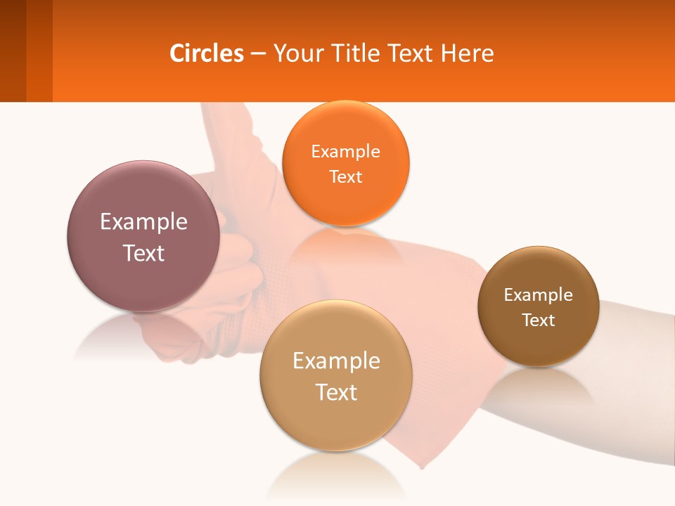 A Person Wearing Orange Gloves Giving A Thumbs Up PowerPoint Template