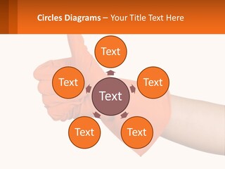 A Person Wearing Orange Gloves Giving A Thumbs Up PowerPoint Template