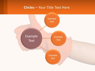 A Person Wearing Orange Gloves Giving A Thumbs Up PowerPoint Template