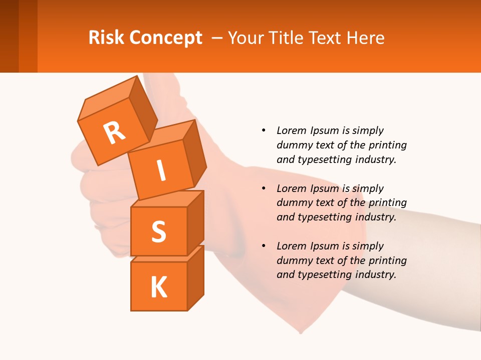 A Person Wearing Orange Gloves Giving A Thumbs Up PowerPoint Template