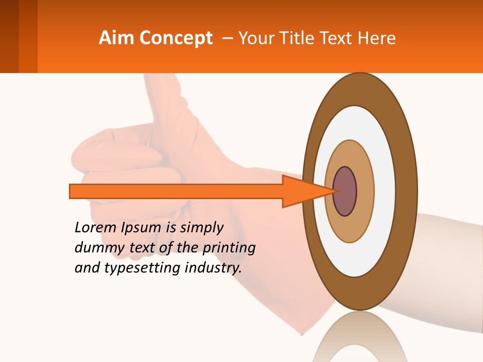 A Person Wearing Orange Gloves Giving A Thumbs Up PowerPoint Template