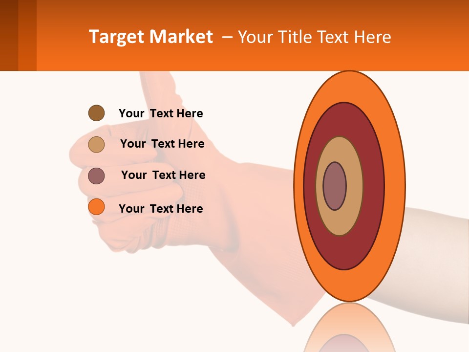 A Person Wearing Orange Gloves Giving A Thumbs Up PowerPoint Template