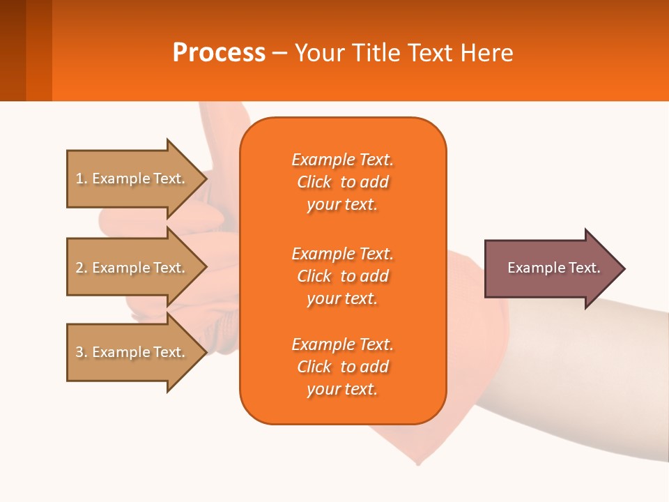 A Person Wearing Orange Gloves Giving A Thumbs Up PowerPoint Template