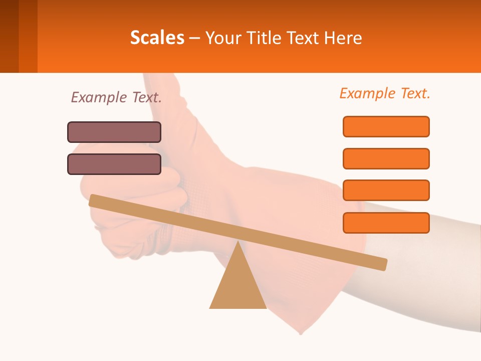 A Person Wearing Orange Gloves Giving A Thumbs Up PowerPoint Template