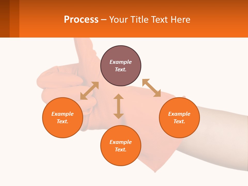 A Person Wearing Orange Gloves Giving A Thumbs Up PowerPoint Template