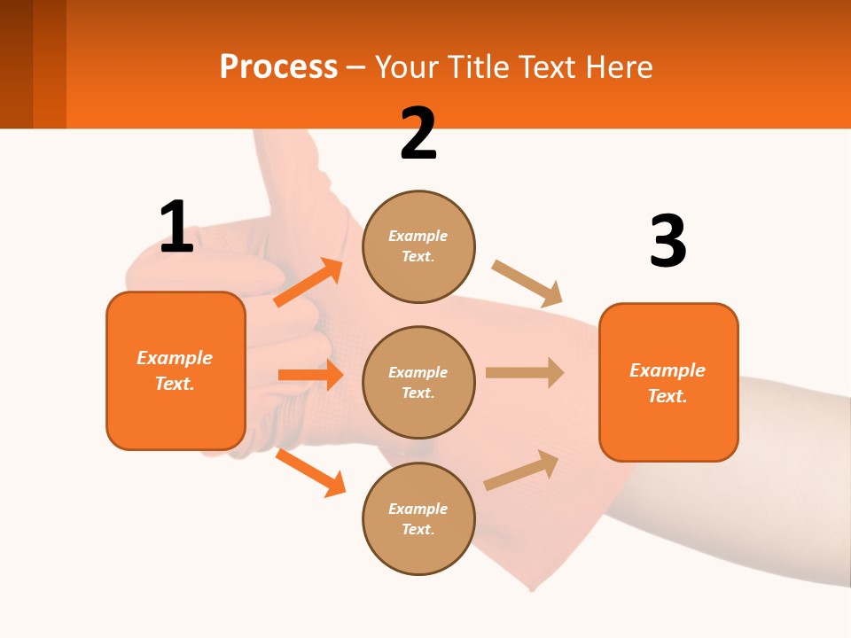A Person Wearing Orange Gloves Giving A Thumbs Up PowerPoint Template