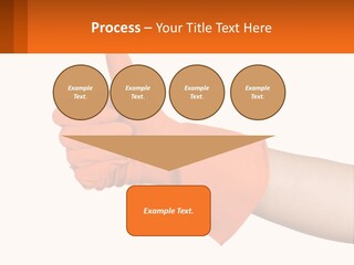 A Person Wearing Orange Gloves Giving A Thumbs Up PowerPoint Template