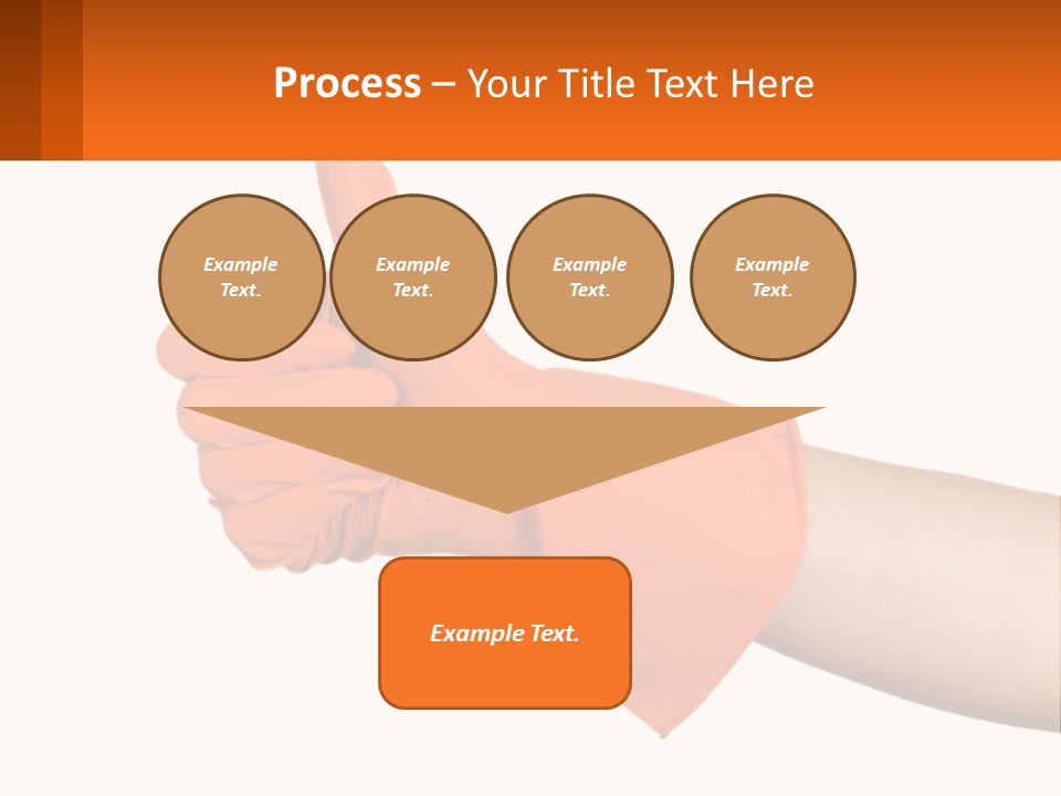 A Person Wearing Orange Gloves Giving A Thumbs Up PowerPoint Template