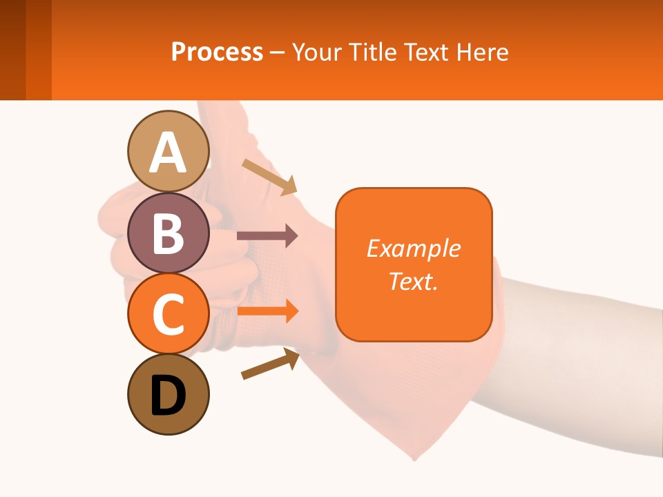 A Person Wearing Orange Gloves Giving A Thumbs Up PowerPoint Template