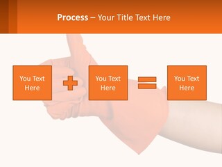 A Person Wearing Orange Gloves Giving A Thumbs Up PowerPoint Template