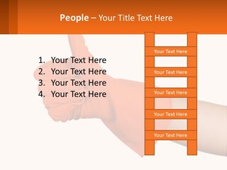 A Person Wearing Orange Gloves Giving A Thumbs Up PowerPoint Template
